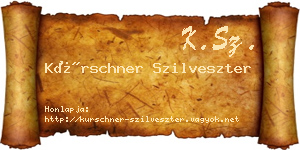 Kürschner Szilveszter névjegykártya